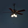 Stropní ventilátor se světlem FARO 33108 COLUMBRETES cedr nebo rudý mahagon/tmavě hnědá