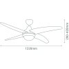 Stropní ventilátor se světlem Sulion 075015 LAZARUS - schéma