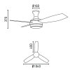 Stropní ventilátor Faro 33454 Mini-UFO schéma