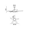 Stropní ventilátor Faro Ovni 33135 - schéma