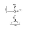 Stropní ventilátor Faro Aoba - schéma