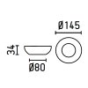 Světelný kit FARO 33383 chrom pro stropní ventilátor FARO 33382 MINI-ETERFAN
