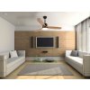 Sulion 75332 LESNA, hnědá stropní ventilátor s LED světlem - interiér