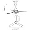 Stropní ventilátor Faro Phuket 33498 - schéma
