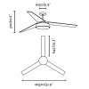 Stropní ventilátor s osvětlením Faro Vulcano 33549 - schéma