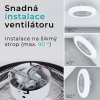 Stropní ventilátor se světlem, Callisto, bílá - snadná instalace