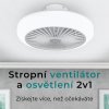 Noaton 11045W Polaris, bílá, stropní ventilátor se světlem - 2v1