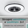 Stropní ventilátor se světlem 11056BR Vega, černá - osvětlení 2v1