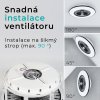 Stropní ventilátor se světlem 11056BR Vega, černá - snadná instalace