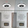 Stropní ventilátor se světlem 11056BR Vega, černá - zpětný chod v zimě
