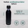Noaton Naturaq černá, antibakteriální UV láhev na vodu 600 ml