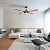 Sulion 072819 Baloo, dřevo a wenge, stropní ventilátor se světlem - interier