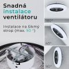 Stropní ventilátor se světlem, Callisto, černá - Snadná instalace ventilátoru