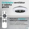 Stropní ventilátor se světlem, Callisto, černá - dálkové ovládání
