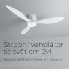 Noaton 11132WW Fornax, bílá, stropní ventilátor se světlem - stropní ventilátor se světlem 2v1