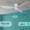Noaton 11132WW Fornax, bílá, stropní ventilátor se světlem - lopatky