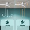 Noaton 11132WW Fornax, bílá, stropní ventilátor se světlem - zpětný chod