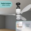 Noaton 11132WW Fornax, bílá, stropní ventilátor se světlem - snadná instalace