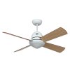 CasaFan 9314254 Libeccio třešeň, javor, bílý a světle šedý, stropní ventilátor se světlem