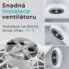Noaton 11045B Polaris, černá, stropní ventilátor se světlem - instalace