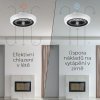 Noaton 11045B Polaris, černá, stropní ventilátor se světlem - zpětný chod