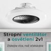 Noaton 12050B Triton, černá, stropní ventilátor se světlem - 2v1
