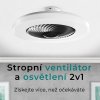 Noaton 12058B Triton, černá, stropní ventilátor se světlem - 2v1