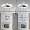 Noaton 12058B Triton, černá, stropní ventilátor se světlem - zpětný chod