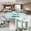 Noaton 12132WWB Maia, bílá a javor, stropní ventilátor se světlem - moderní
