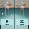Noaton 12132WWB Maia, bílá a javor, stropní ventilátor se světlem - zpětný chod
