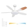 Noaton 12132WWB Maia, bílá a javor, stropní ventilátor se světlem
