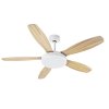 Noaton 12132WWB Maia, javor, stropní ventilátor se světlem, kratší tyč