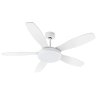 Noaton 12132WWB Maia, bílá, stropní ventilátor se světlem, kratší tyč