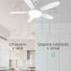 Noaton 12132WWB Maia, bílá a javor, stropní ventilátor se světlem - infografika 8