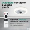 Noaton 12045W Dorado, bílá, stropní ventilátor se světlem - infografika 6
