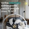 Noaton 16050B Atria, černá, stropní ventilátor se světlem - funkce stmívání