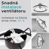 Noaton 16050B Atria, černá, stropní ventilátor se světlem - instalace