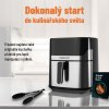 Horkovzdušná fritéza Noaton A62 Pro Plus - kleště a kuchařka v balení