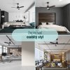 Noaton 14132BBD Canis, černá a tmavě hnědá, stropní ventilátor se světlem - moderní