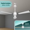 Noaton 13132WWL Lepus, bílá a světle hnědá, stropní ventilátor se světlem - instalace