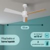 Noaton 13132WWL Lepus, bílá a světle hnědá, stropní ventilátor se světlem - 2 varianty lopatek
