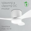 Noaton 11132WW Fornax, bílá, stropní ventilátor se světlem - Úsporný DC motor