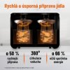 Noaton A68 Dual pot horkovzdušná fritéza - o 50 % rychlější příprava jídla, o 66 % nižší spotřeba energie (oproti běžné troubě)