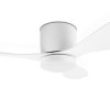 Noaton 11132WW Fornax, bílá, stropní ventilátor se světlem - pohled z boku