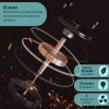 Noaton 13132BBD Lepus, černá a tmavě hnědá, stropní ventilátor se světlem (Zánovní) - DC motor