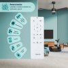 Noaton 13132BBD Lepus, černá a tmavě hnědá, stropní ventilátor se světlem (Zánovní) - dálkové ovládání