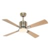 CasaFan 944121W Eco Neo III WiFi, buk, stropní ventilátor - 4 lopatky se světlem