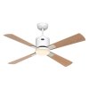 CasaFan 943121W Eco Neo III WiFi, buk, stropní ventilátor - 4 lopatky se světlem