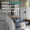 Stropní ventilátor se světlem, Callisto, bílá - intenzita osvětlení