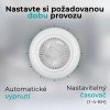 Stropní ventilátor se světlem, Callisto, bílá - volitelná doba provozu